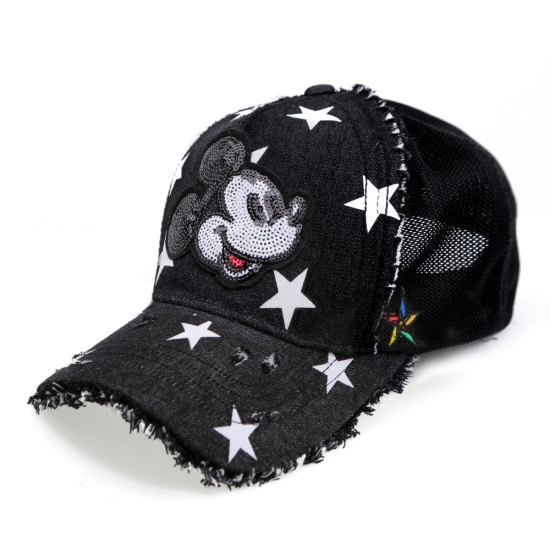 Disney CAP - BLACK DENIM STAR - MESH