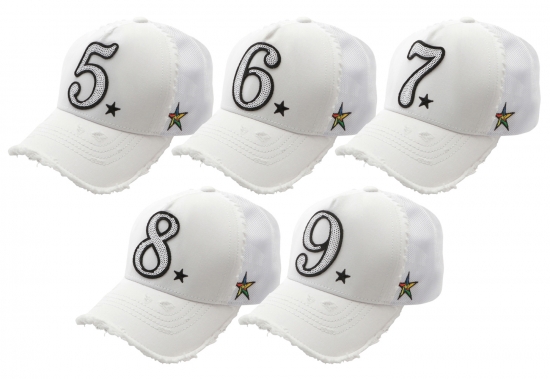 NUMBERING CAP WHITE 5-6-7-8-9