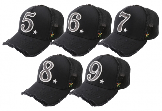 NUMBERING CAP BLACK 5-6-7-8-9