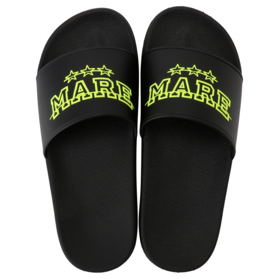 SHOWER SANDAL - BLACK NEON YELLOW