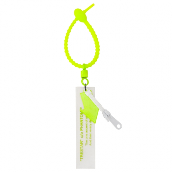 CLEAR KEYRING - NEON YELLOW