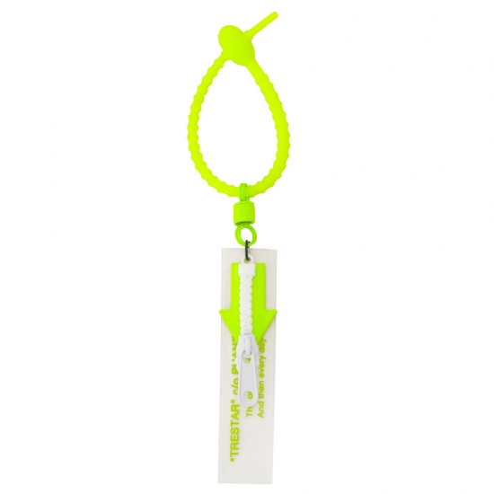 CLEAR KEYRING - NEON YELLOW