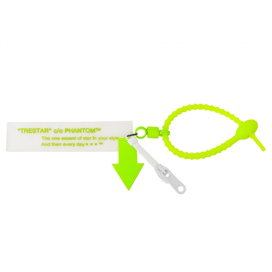 CLEAR KEYRING - NEON YELLOW