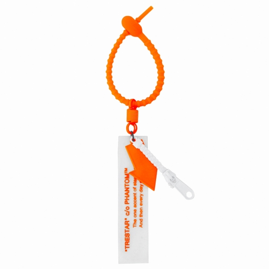 CLEAR KEYRING - NEON ORANGE