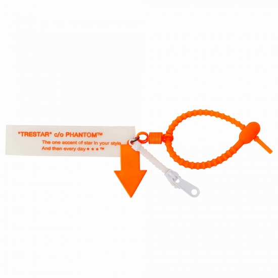 CLEAR KEYRING - NEON ORANGE