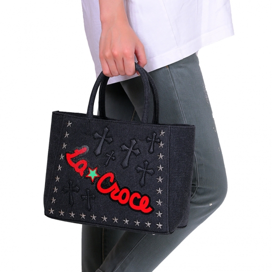 TRESTAR トレスター Lサイズ LA★CROCE ミリタリー LA☆CROCE MILITARY TOTE - S BLACK