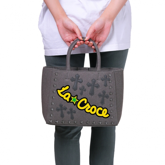 LA☆CROCE MILITARY TOTE - S GRAY