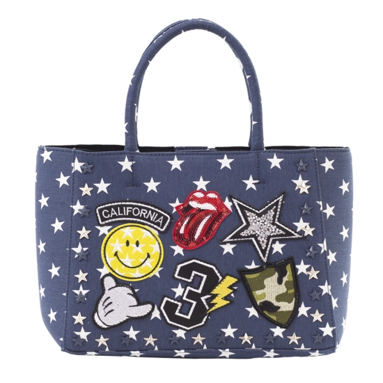 WAPPEN CANVAS TOTE - Ｓ DENIM STAR