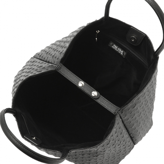 EMBOSS TOTE - L BLACK