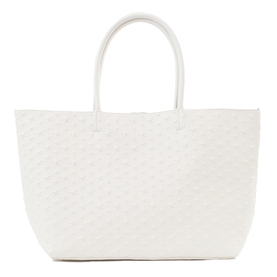 EMBOSS TOTE - L WHITE