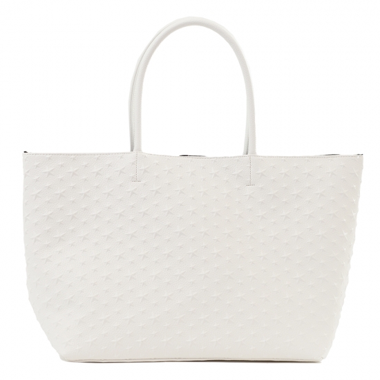 EMBOSS TOTE - L WHITE
