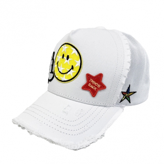 WAPPEN CAP YELLOW SMILEY WHITE